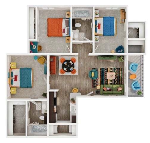 Floorplan - Arbors at Wolf Pen Creek Apartments