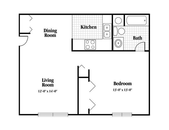 One Bedroom, One Bath - Kimbrook Manor