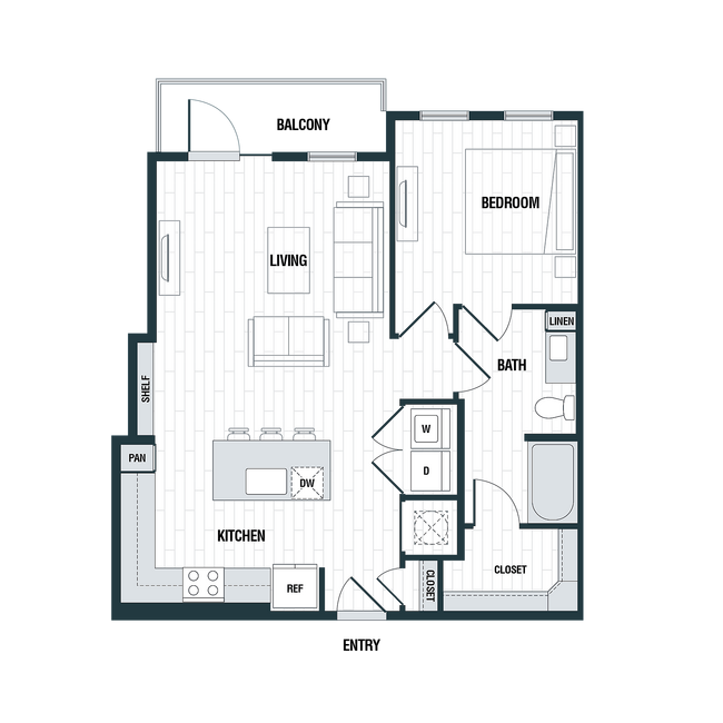A3: 1bed 1bath - Altitude at Brooks