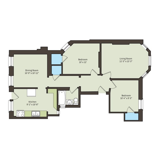 Floorplan - 5401-5403 S. Woodlawn Avenue