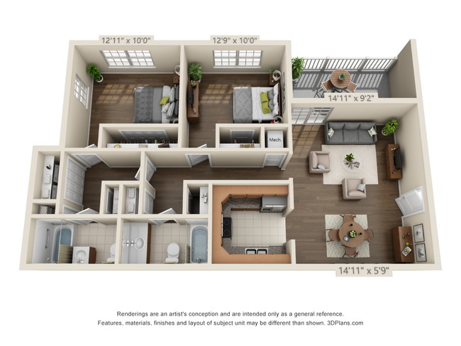 Floorplan - Town View Apartments