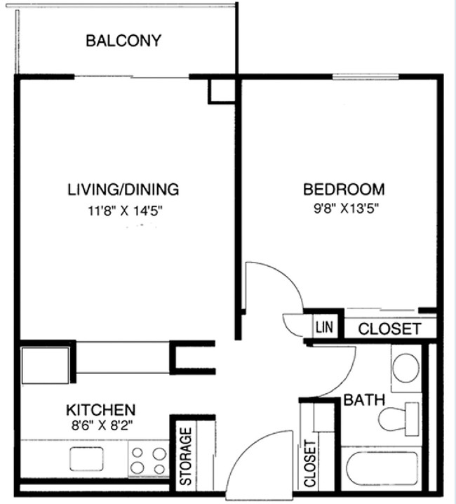 Floorplan - Clark East Tower Apartments