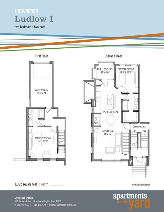 Floorplan - Apartments at the Yard: Junction