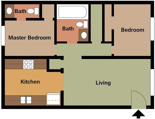 Floorplan - Victor South Apartments