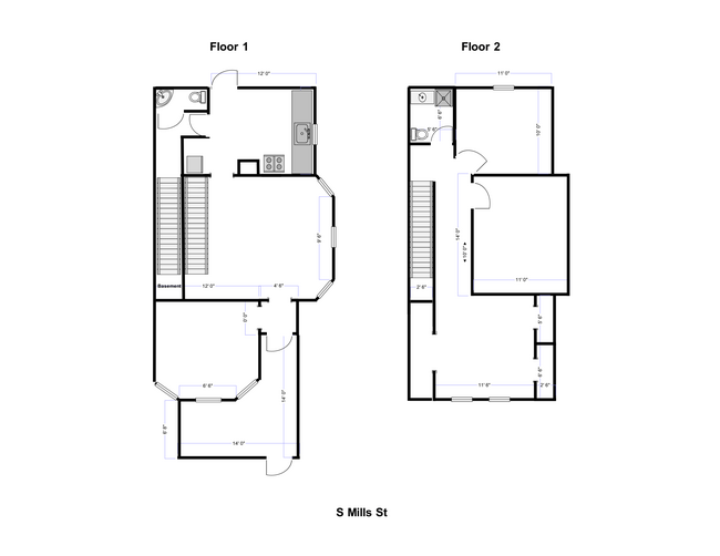 House Floor Plan - 421 S Mills St