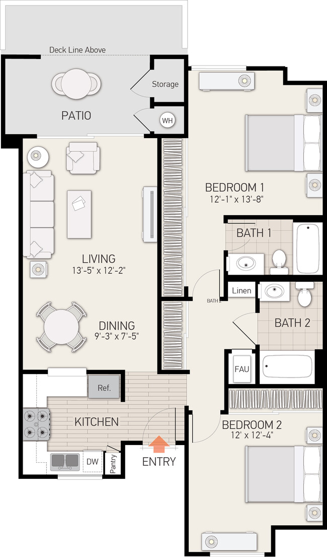 Floorplan - Rancho Alisal Apartment Homes