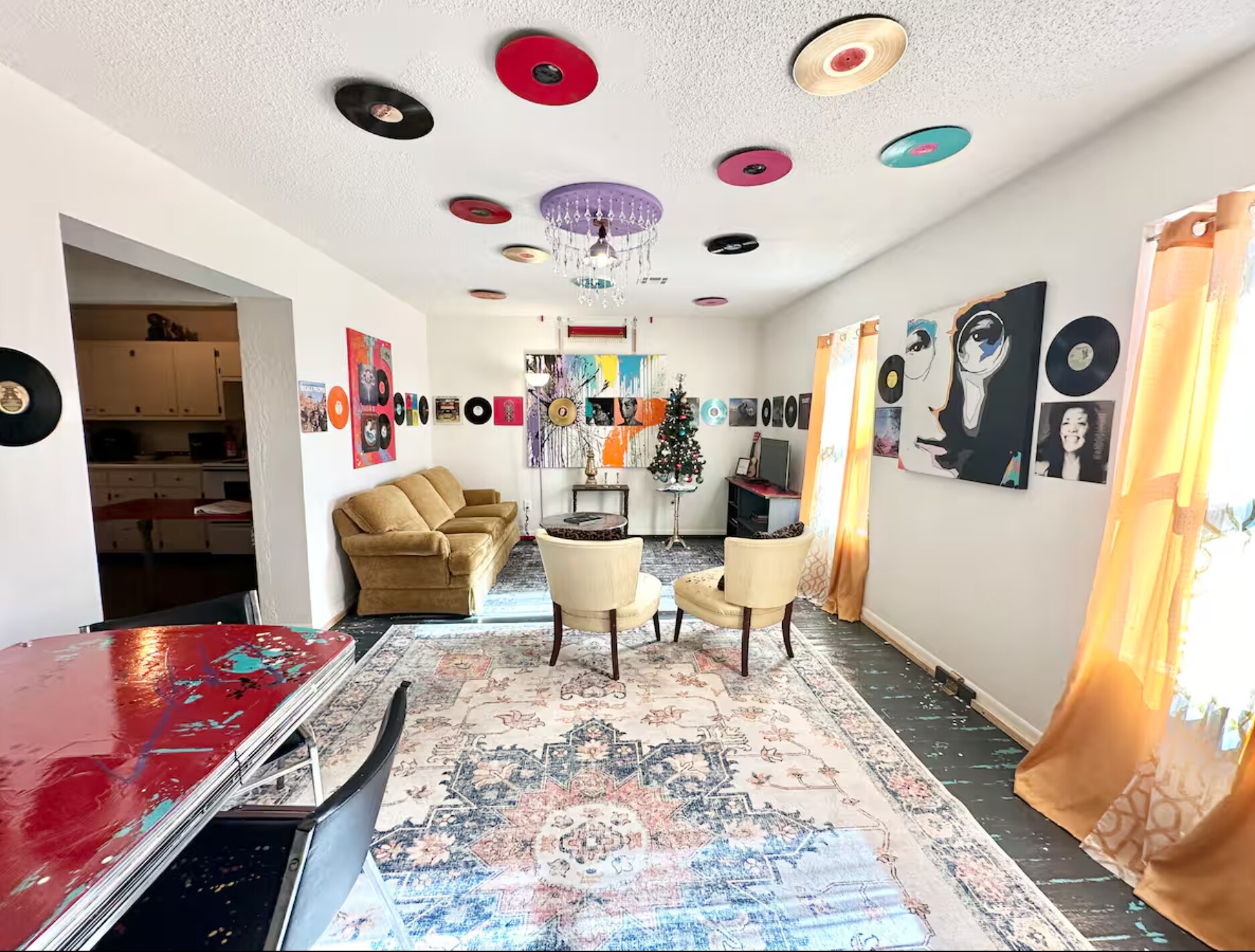 Vinyl Loft living area - 117 W Harrison Ave