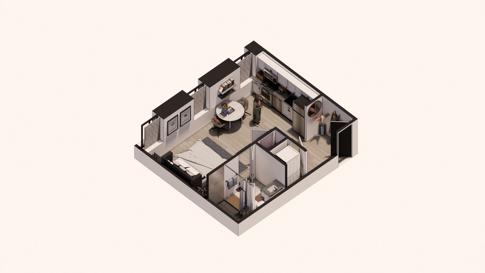 Studio Layout - 2105 Eastern Ave