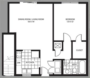 1BR/1BA - Villa Dylano
