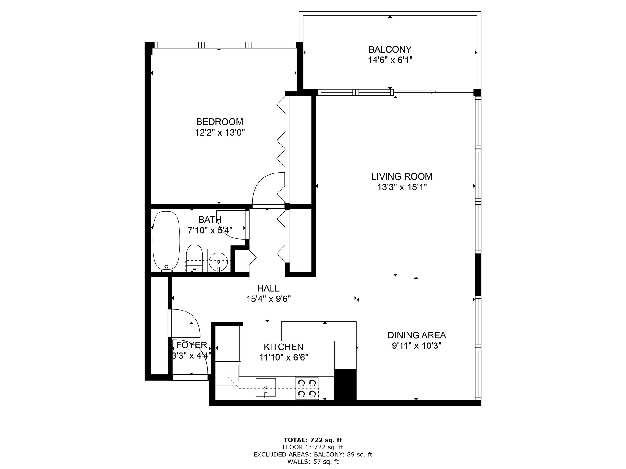 Unit Floor plan - 88 W Schiller St