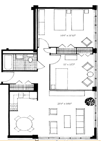 2BR/1BA - The Westerly Apartments