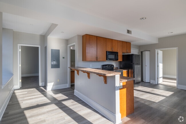 2BR, 1BA - 676SF - Kitchen and Living Space - Market View Place
