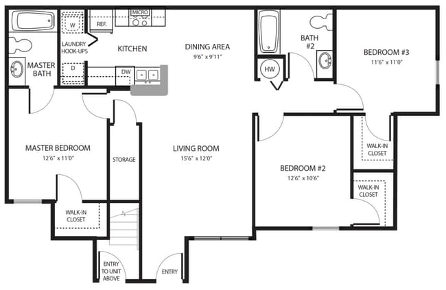 Floorplan - Brook Haven Apartments