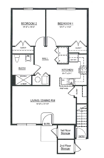 2BR/1BA - Stony Run Apartments