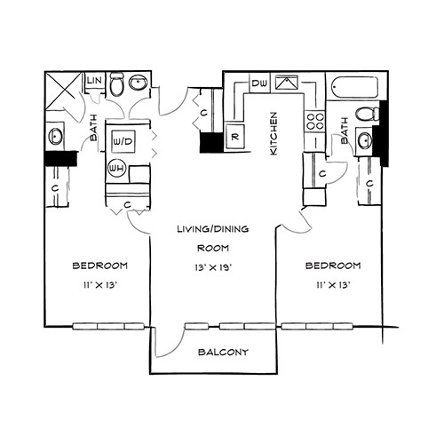 Floorplan - The Residences at Capital Crescent Trail