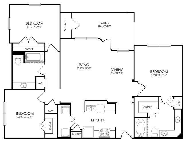 Floorplan - West Creek Apartments