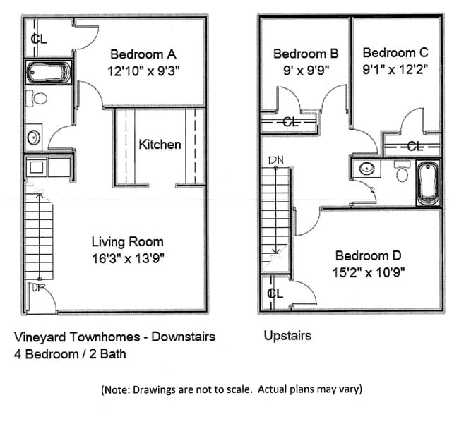 Floorplan - Vineyard Apartment & Townhomes