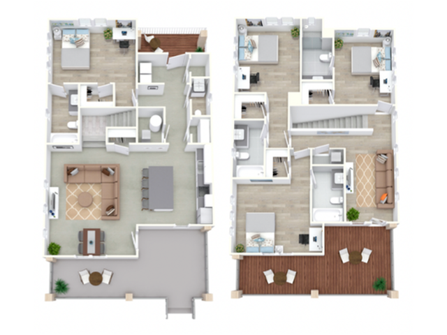 4 Bedroom Veranda - The District at Clemson | Student Housing