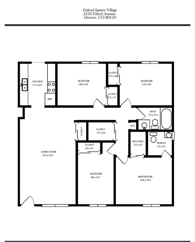 Floorplan - Sunridge Apartments