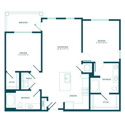B1 Floor Plan Drawing - The Southern at Santa Rosa Beach