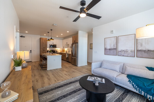2Br, 2BA - 994SF - Living Room - Tempo at Nine Mile Station Apartments