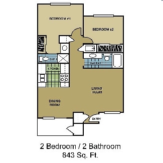2BR/2BA - Riverstone Apartments