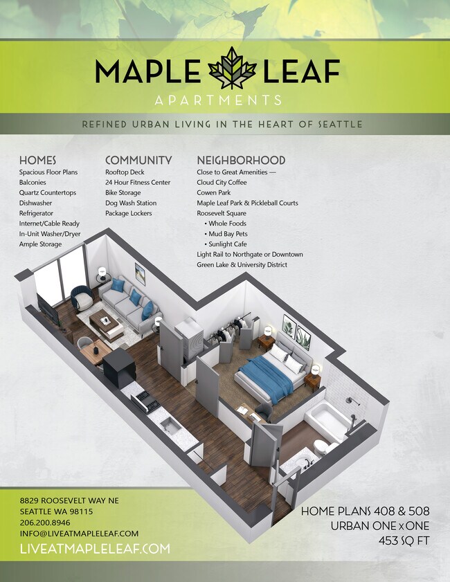 Floorplan - Maple Leaf Apartments