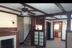 fireplace in living room - 108 S Rutland St