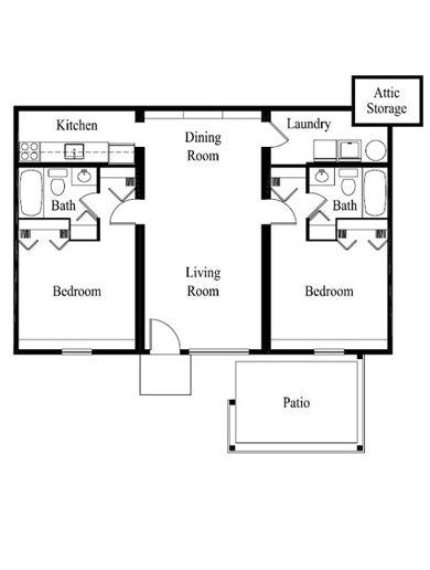 2BR/2BA - Ridgewood