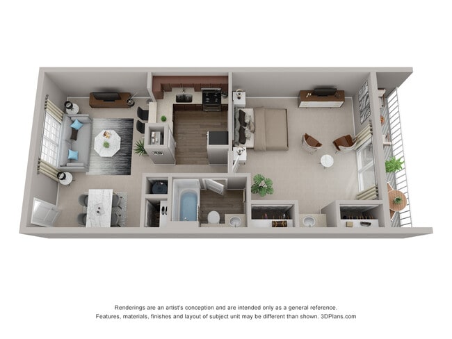 1 Bed 1 Bath | Floor Plan - Stella West