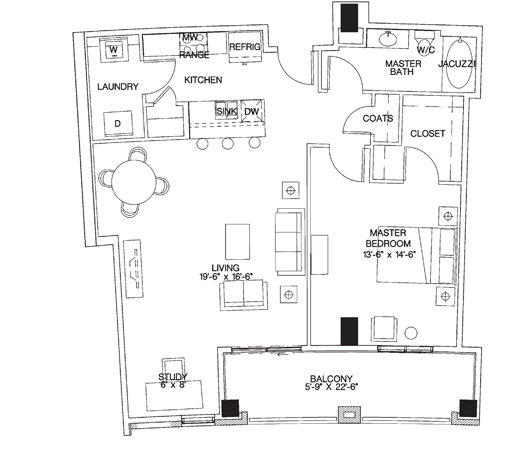 1BR/1BA - Royal Court Condos