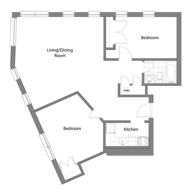 Floorplan - Monroe Tower