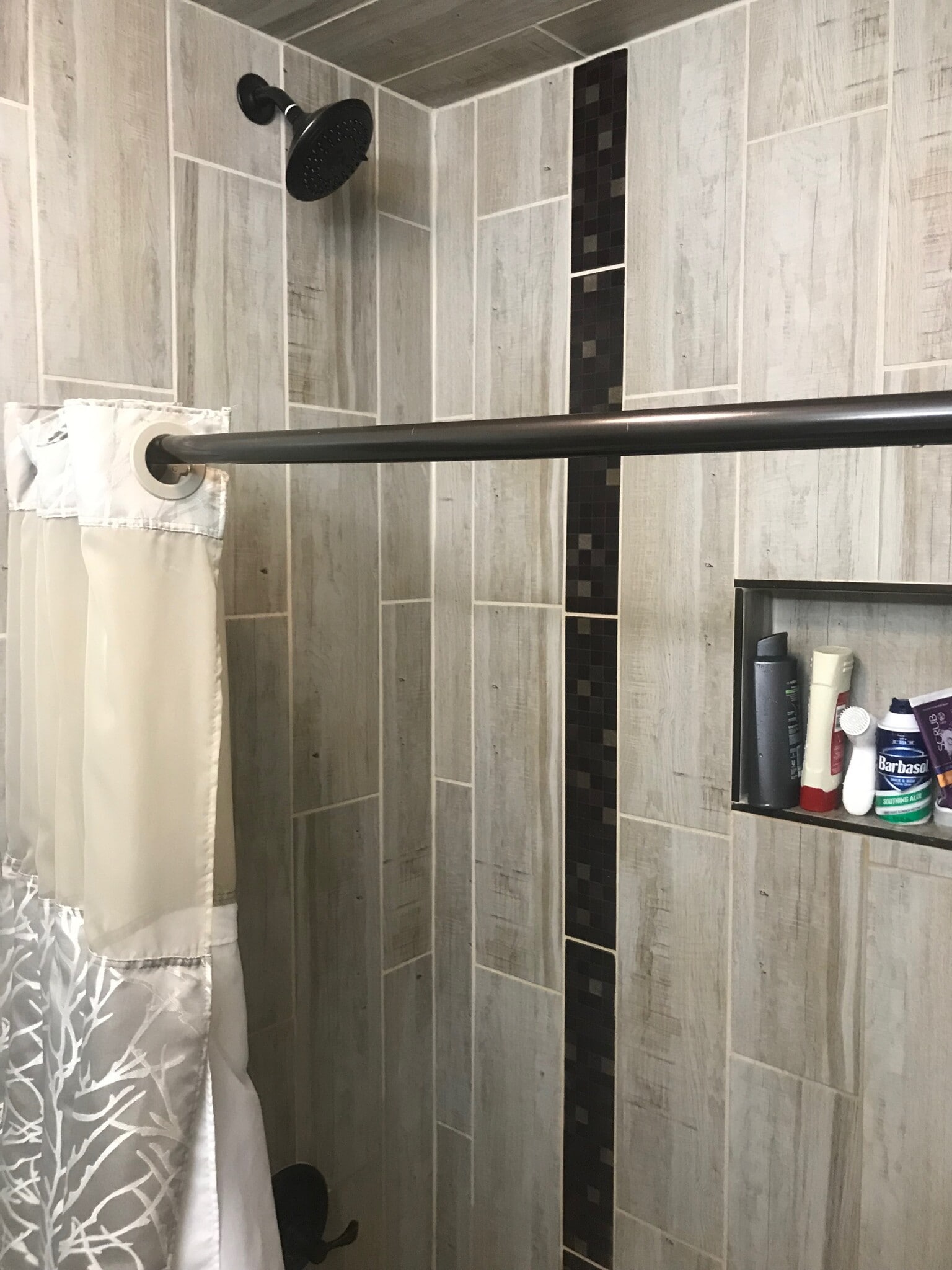 Custom tile shower - 1209 W Plum St