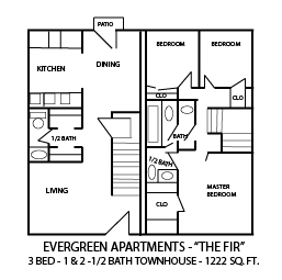 Floorplan - Evergreen Apartments