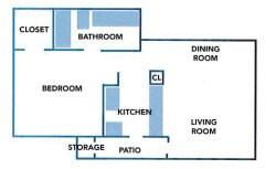One Bedroom/One Bath 637sf - Pleasant Creek Apartments
