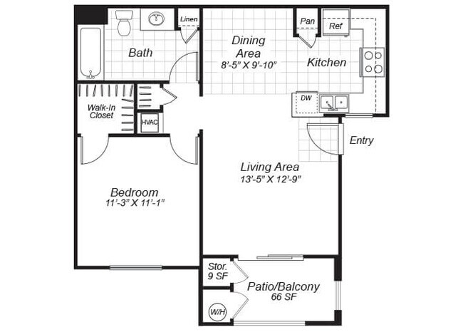 Floorplan - Bristol Apartment Homes