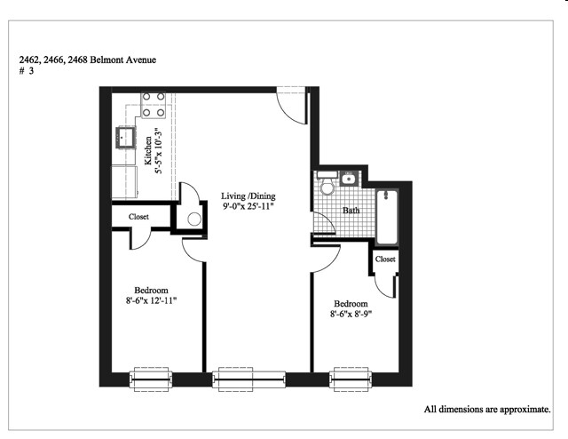2BR/1BA - Little Italy/Fordham University Gardens