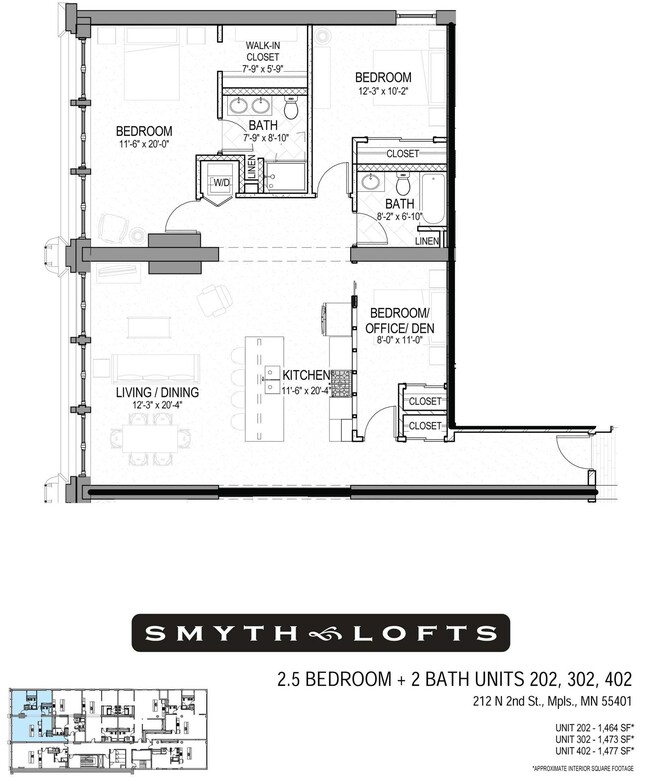 Floorplan - Smyth Lofts | Luxury Lofts in the North Loop