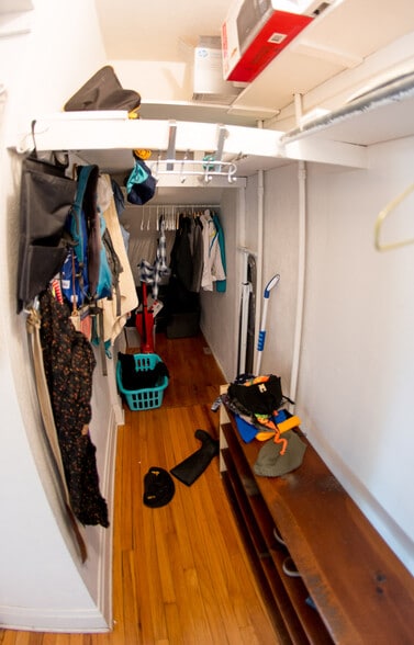 Huge closet under the stairs, accessible from the apartment. - 430 E. Jefferson Street