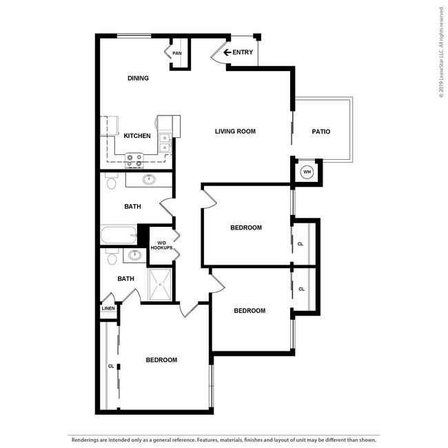 Floorplan - Westberry Square Apartments