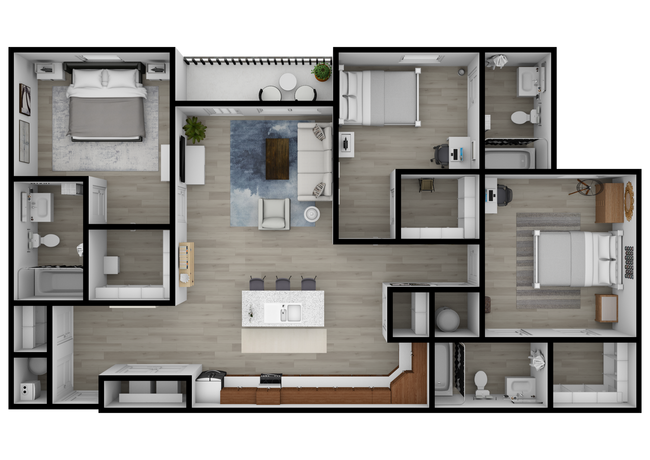 DLP Proper C1L - 3 Bed 3 Bath 1,186 Sq Ft A 3D - Altitude, A Prosper Community (Student)