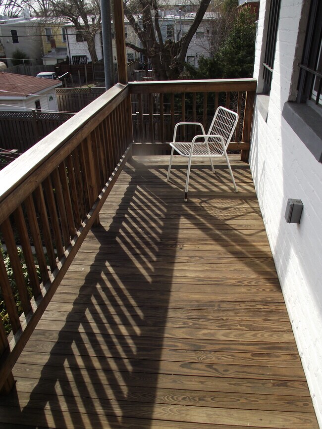 Balcony porch outside kitchen - 1419 E Capitol St SE