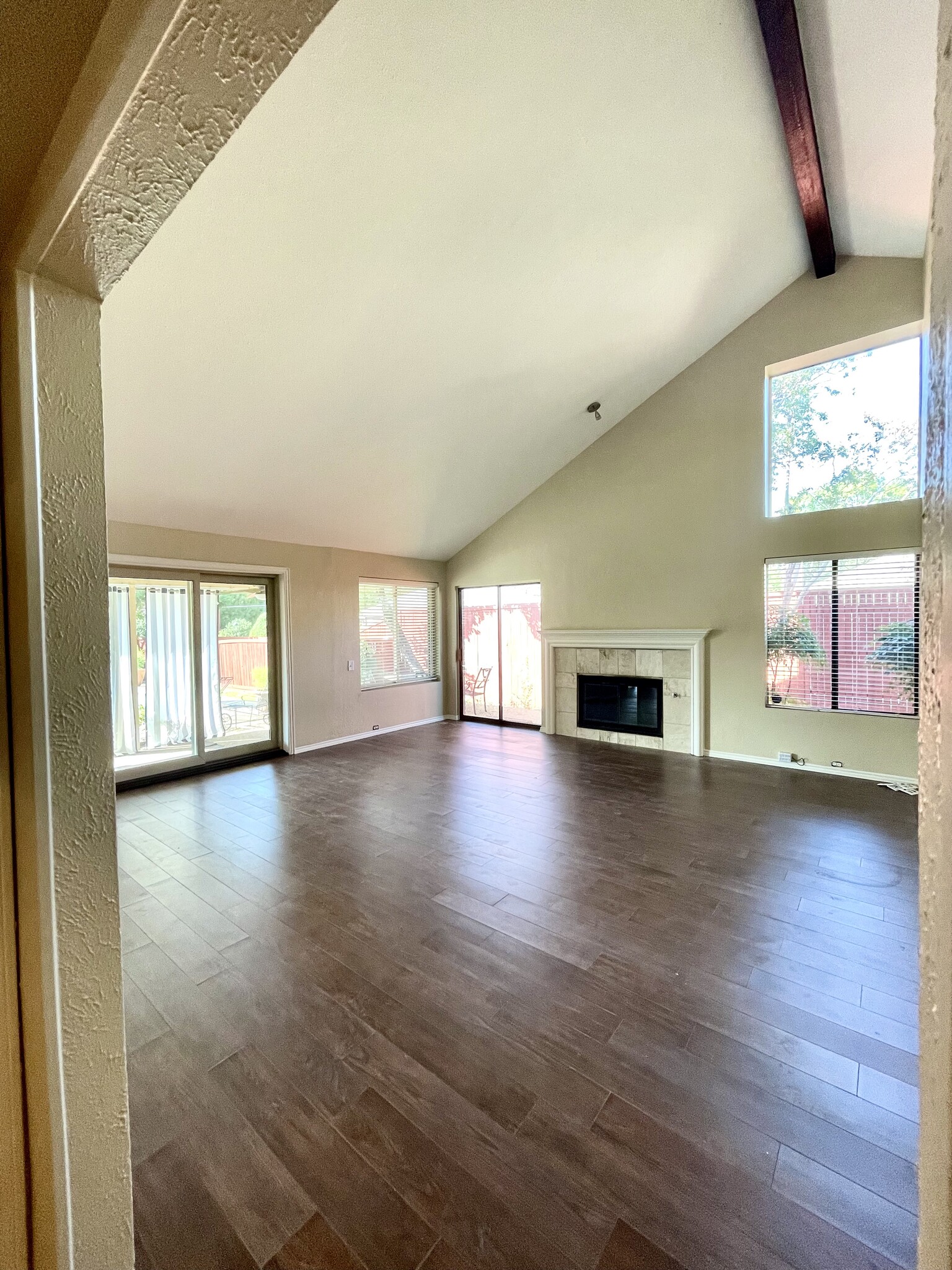 living room and fireplace - 3907 Winter Park Ln