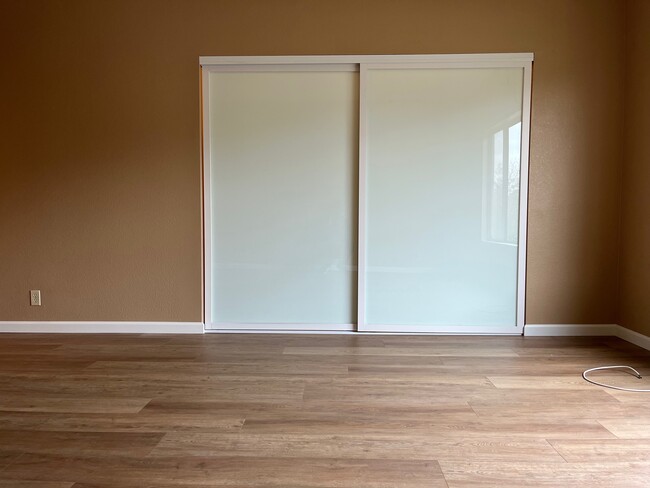 Back-painted glass closet doors in Primary Suite - 1419 West St