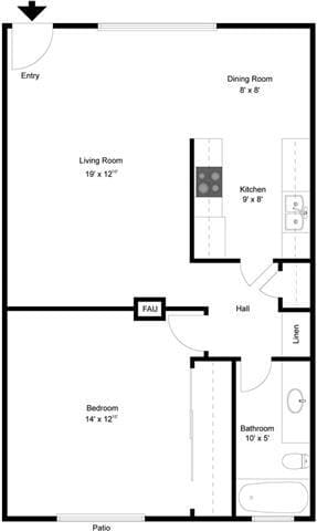 Floorplan - Monticello Apartments