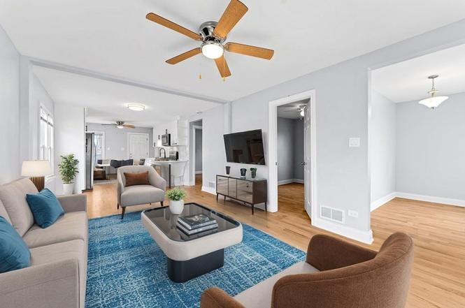 Common living room area, virtually staged - 12842 Wood St