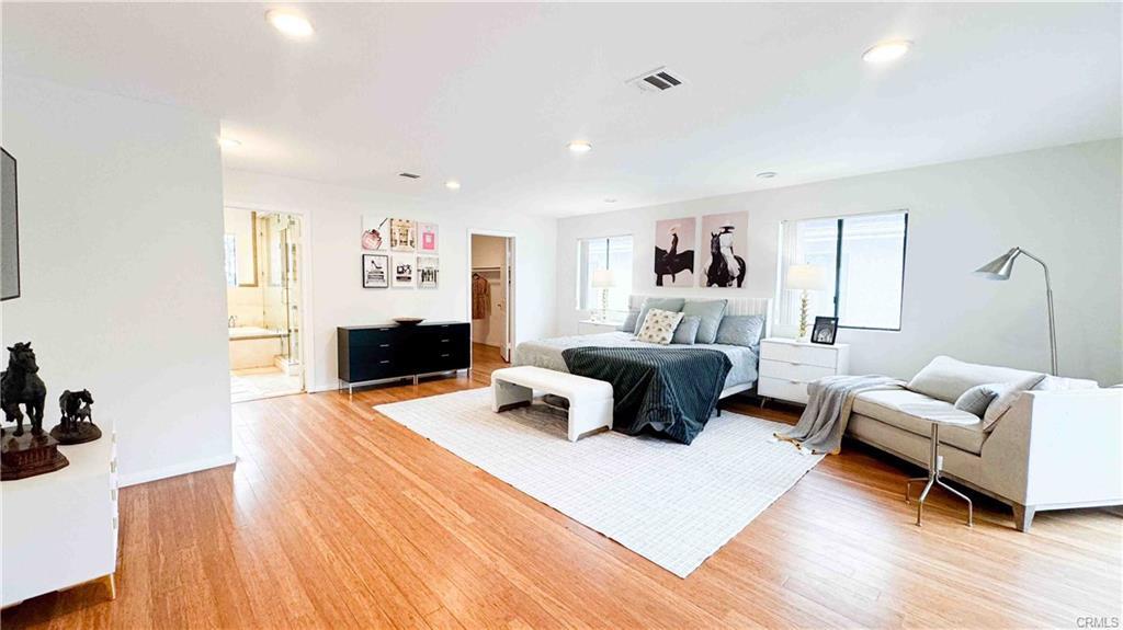 master bed with restroom balcony and private bath - 5851 Friends Ave