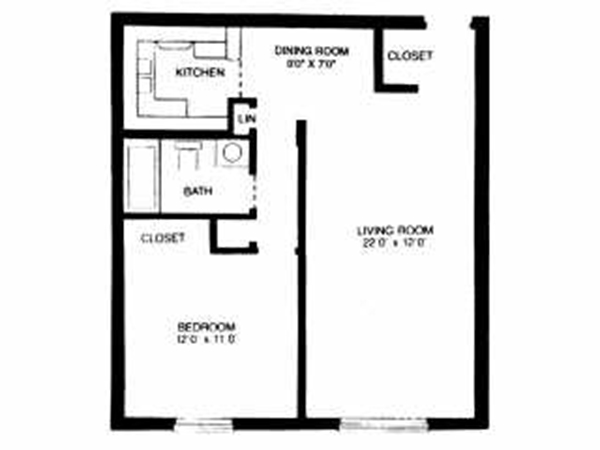 1BR/1BA - Brownstone Apartments