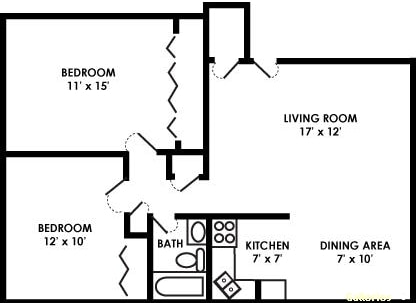 2BR/1BA - Haldeman Manor Apartments