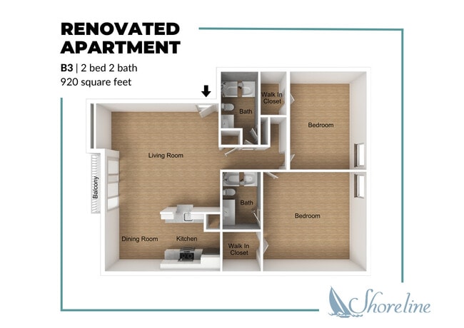 Floorplan - Shoreline Apartments